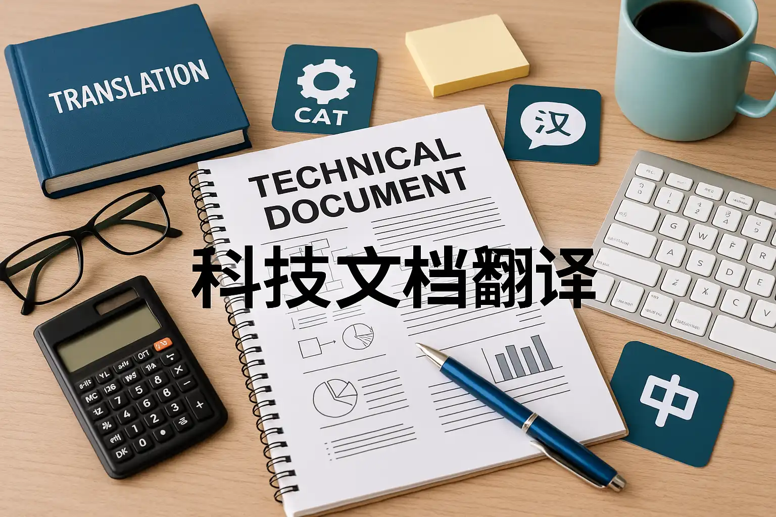 一位技术文档专家在办公室审阅科技文档，电脑屏幕显示代码和图表，象征科技文档翻译中的精准术语与专业技术内容。