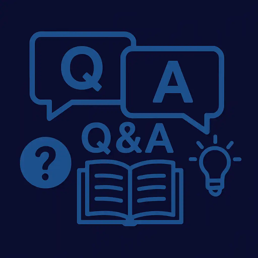 深蓝背景上的 FAQ 问答区块,展示德布勒森中匈翻译项目中常见问题,包括远程沟通保密性、翻译成本、译员行业背景及修改保障等说明。